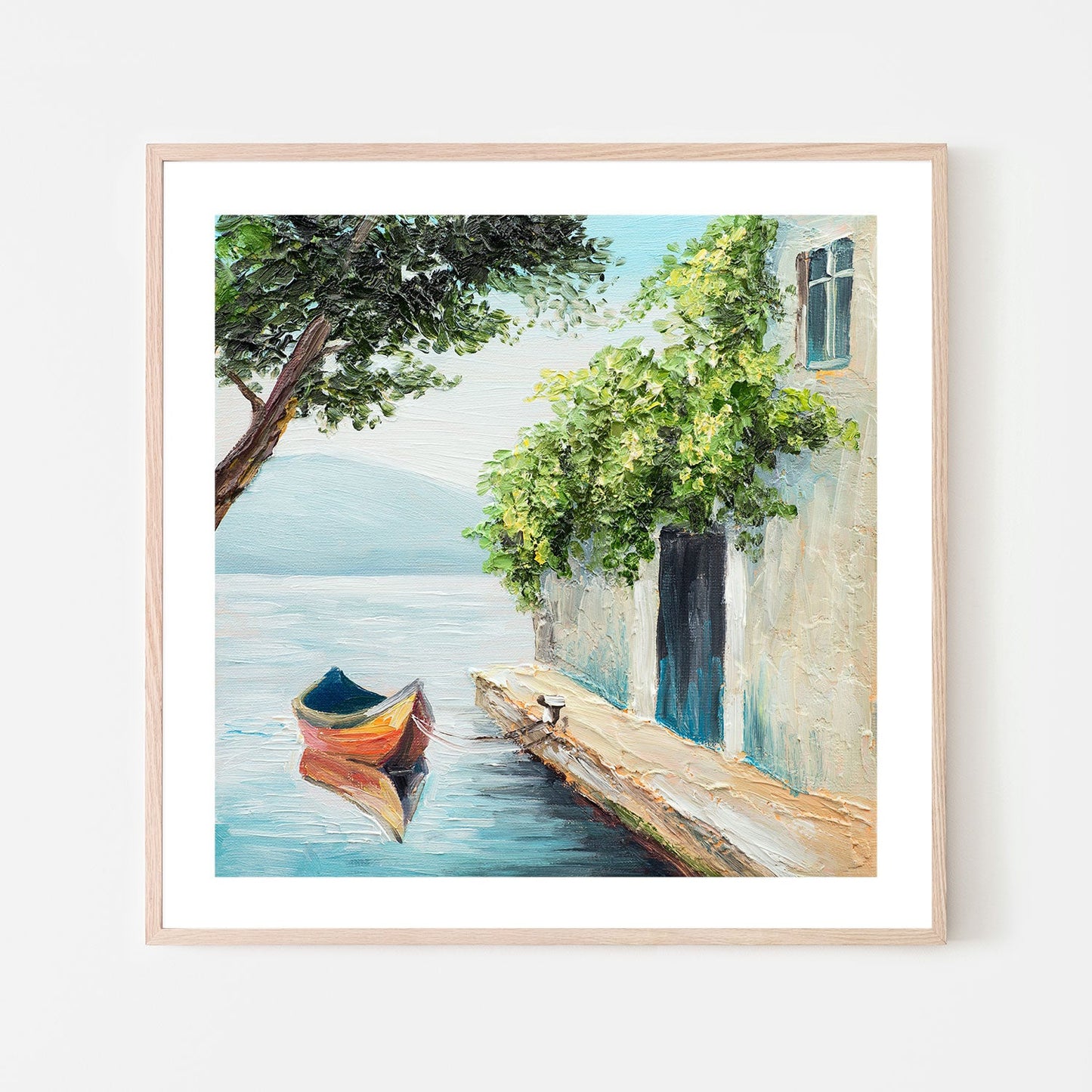 Contemplation By The Sea, Hand-Painted Canvas
