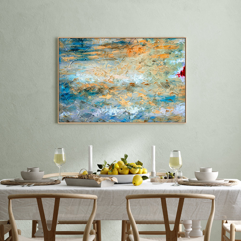 Rocky Surface , Hand-Painted Canvas