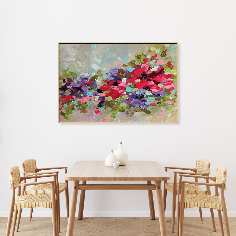 Colourful Array Of Petals , Hand-Painted Canvas