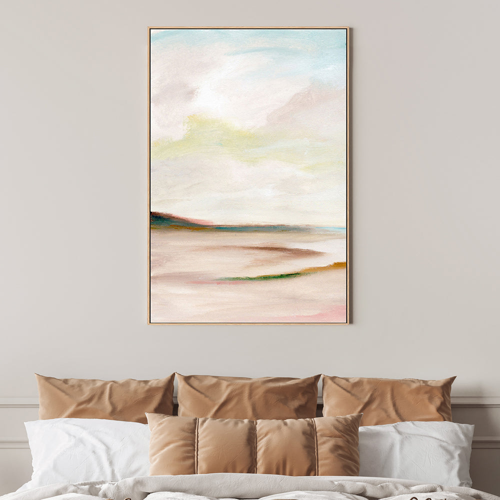Misty Shore, Hand-Painted Canvas