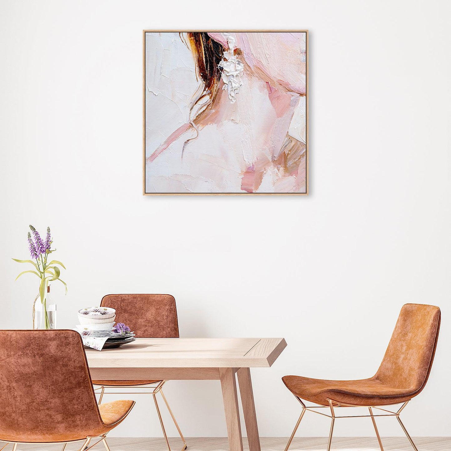 Pink Uniting , Hand-painted Canvas