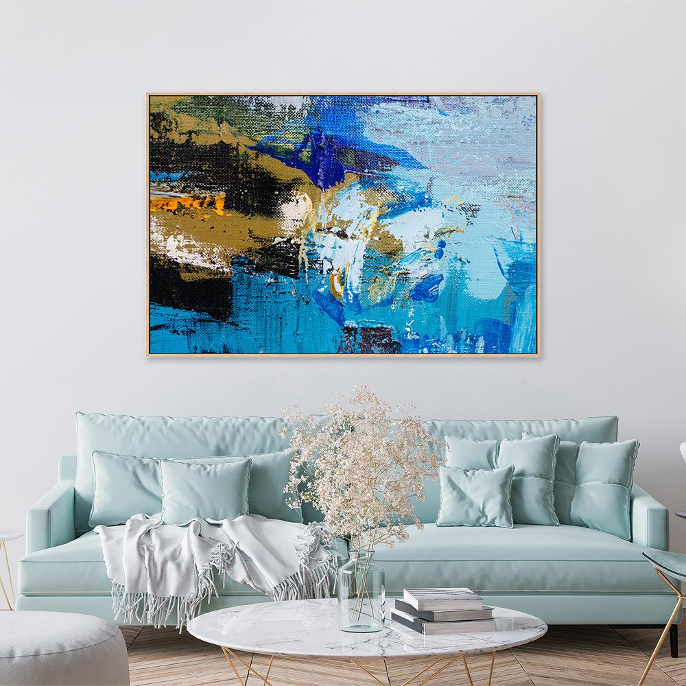 Array of Blue , Hand-painted Canvas