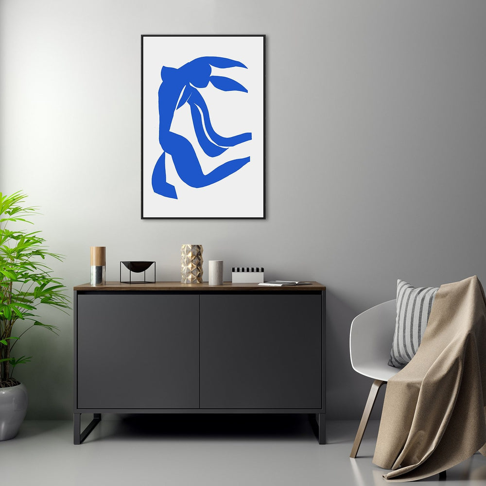 wall-art-print-canvas-poster-framed-Blue Nude, Style A, Inspired By Henri Matisse-by-Gioia Wall Art-Gioia Wall Art
