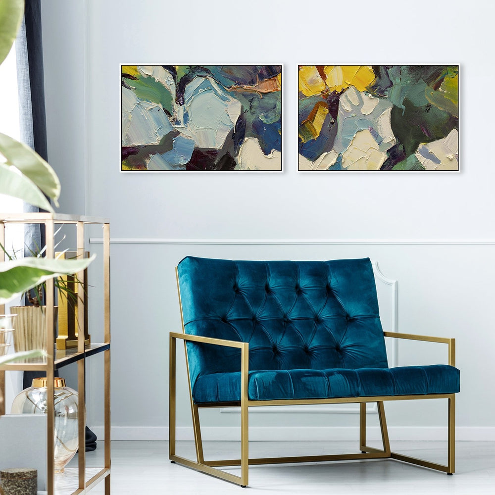 wall-art-print-canvas-poster-framed-Cool Tone Abstract, Set Of 2-by-Gioia Wall Art-Gioia Wall Art