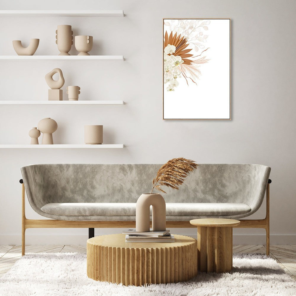 wall-art-print-canvas-poster-framed-Dry Flower Arrangement - Orchidm Pampas And Rusty Leaves, Style A-by-Gioia Wall Art-Gioia Wall Art