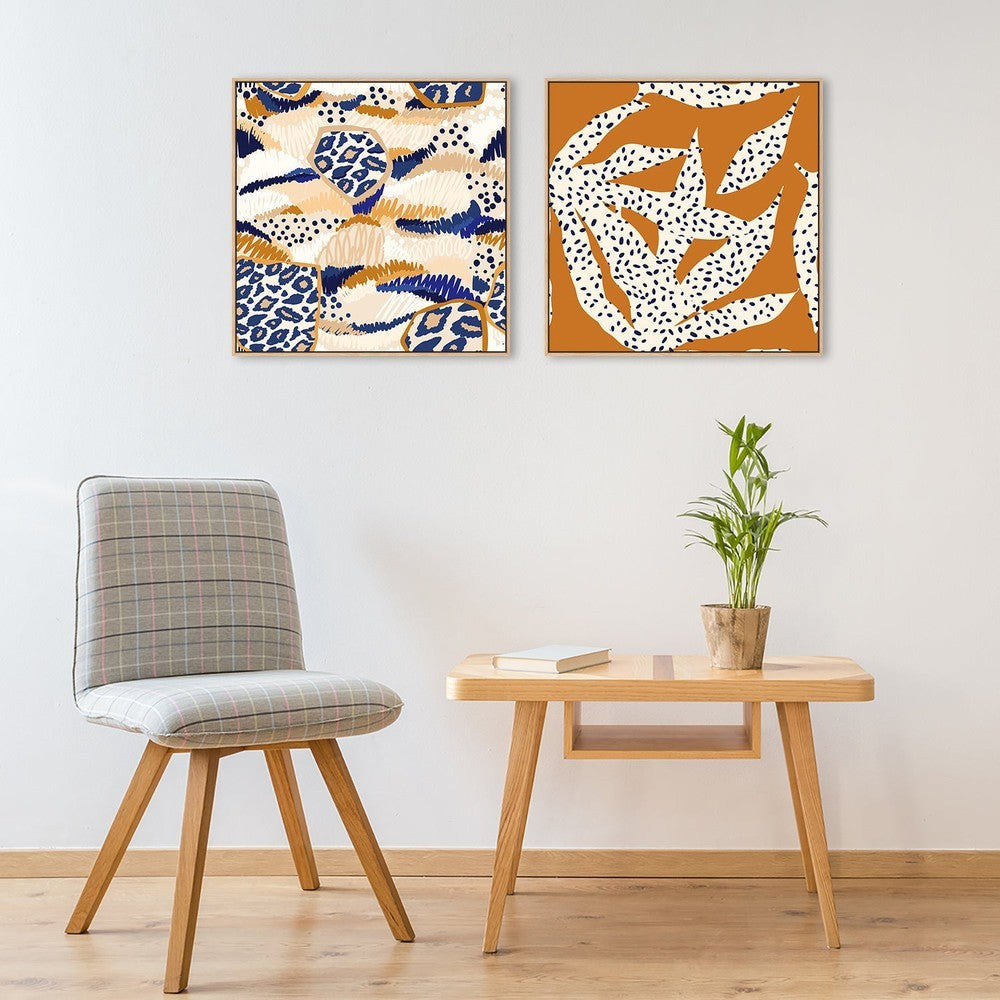 wall-art-print-canvas-poster-framed-Leopard Print, Style C, Set Of 2-by-Gioia Wall Art-Gioia Wall Art