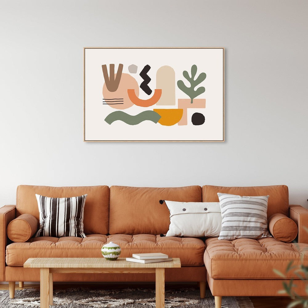 wall-art-print-canvas-poster-framed-Mediterranean Holiday Memory, Minimalist Abstract Illustration-by-Gioia Wall Art-Gioia Wall Art
