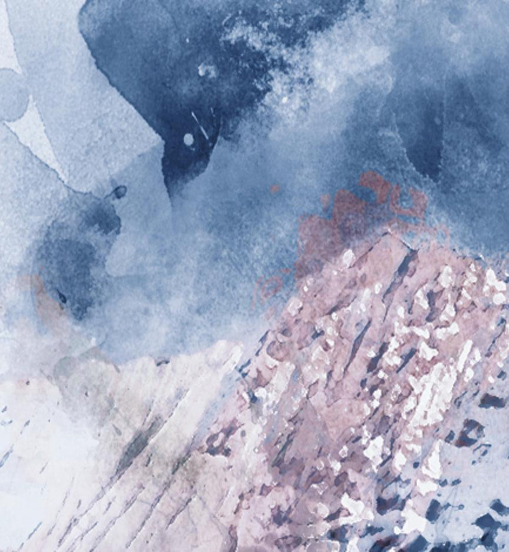 wall-art-print-canvas-poster-framed-Snowy Mountain And Blush Mountaintop-by-Gioia Wall Art-Gioia Wall Art