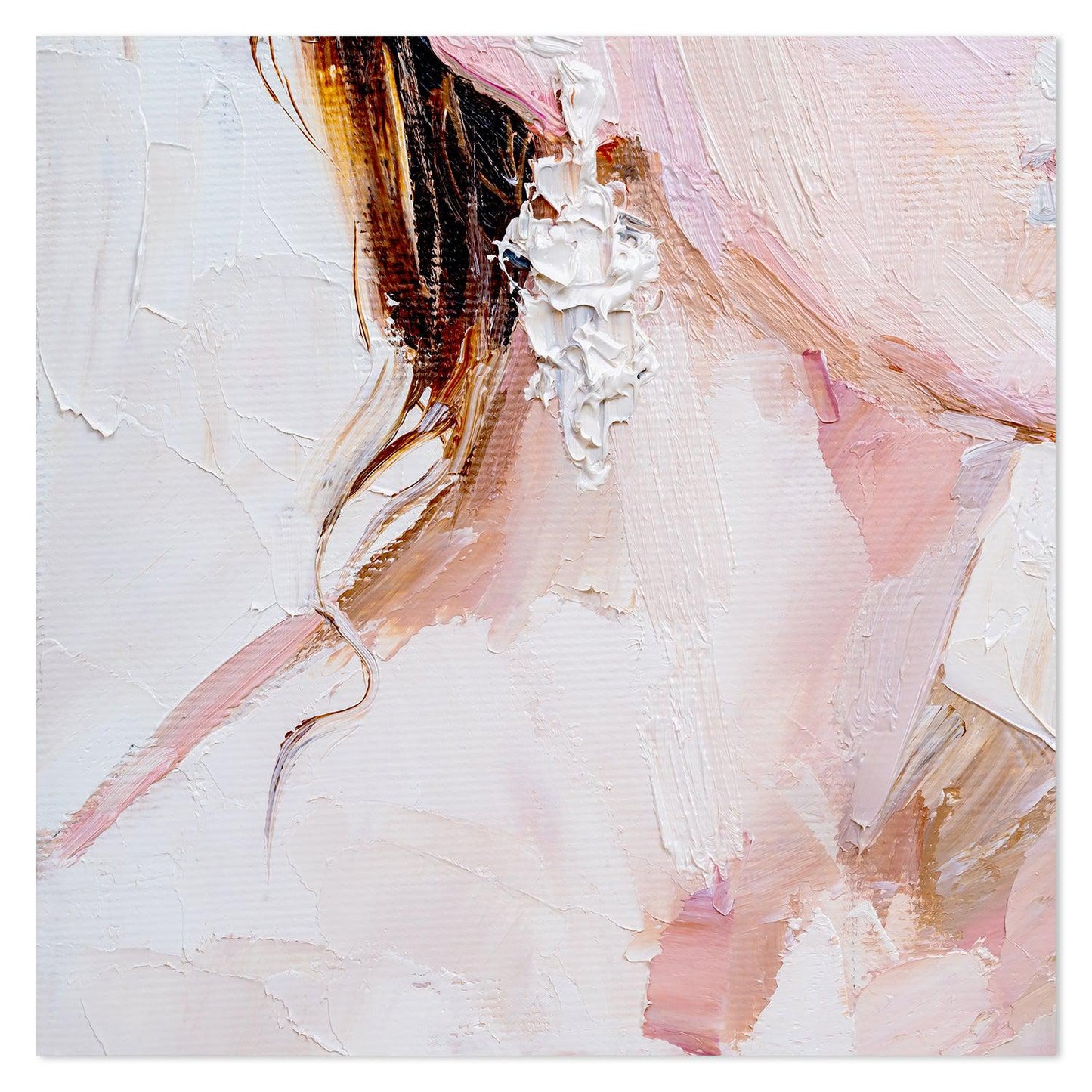 Pink Uniting , Hand-painted Canvas