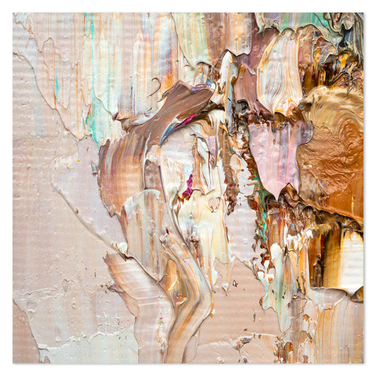 Pink and Mint Abstract , Hand-painted Canvas