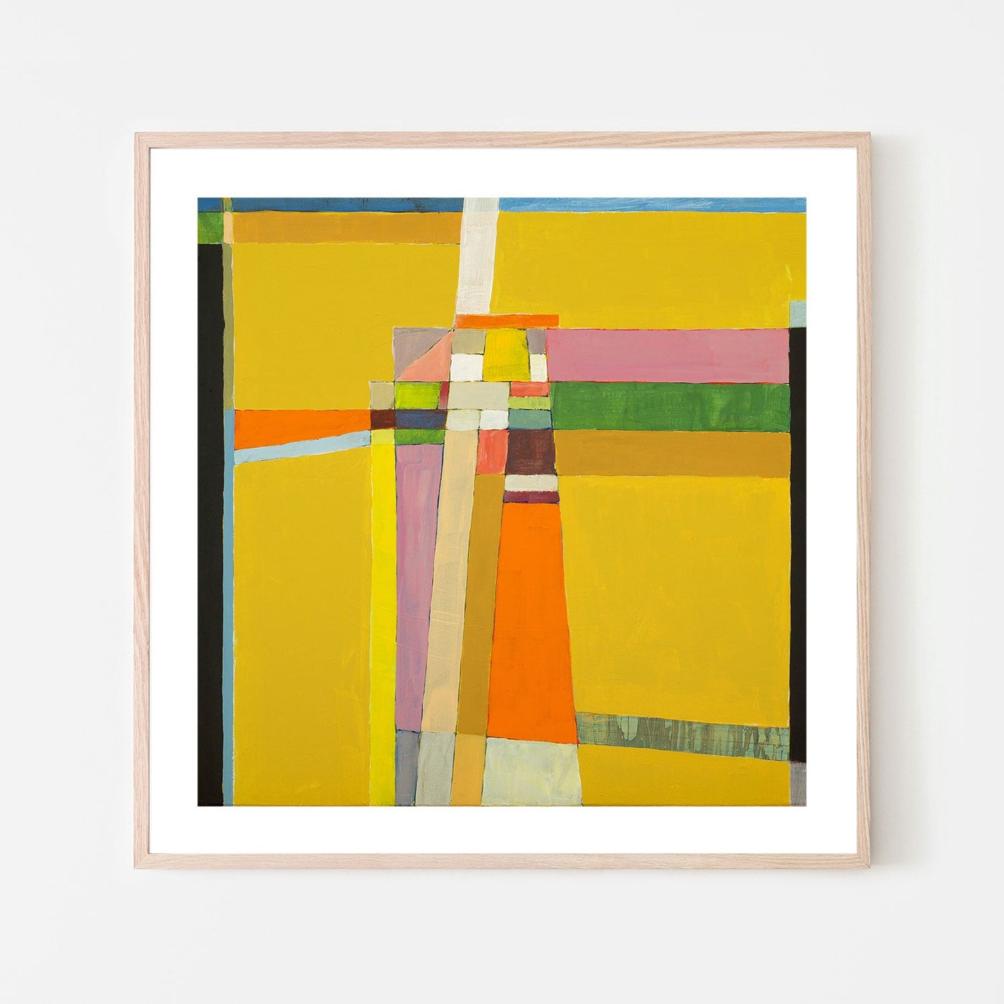 Coloured Angles, Style C, Hand-Painted Canvas