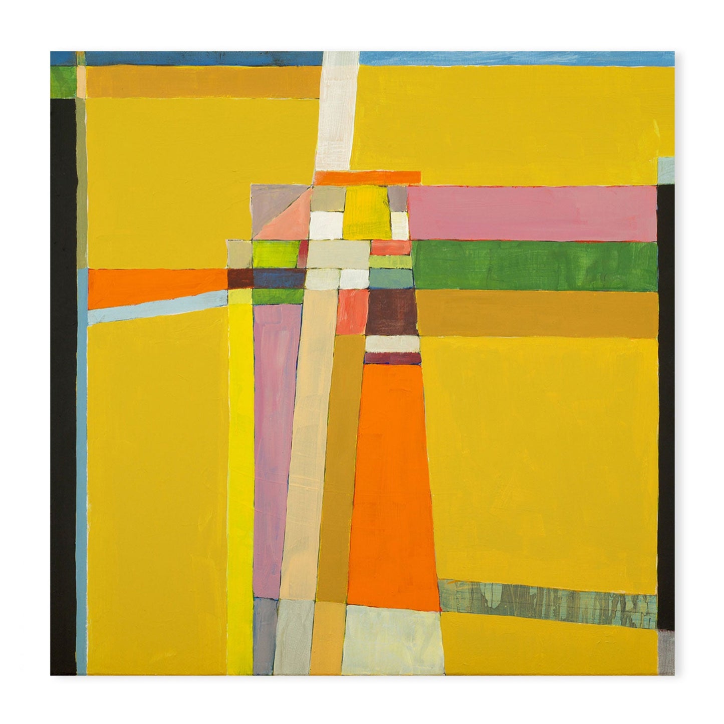 Coloured Angles, Style C, Hand-Painted Canvas