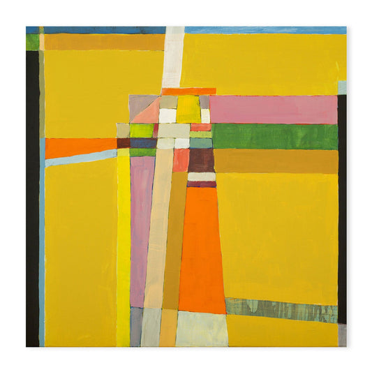 Coloured Angles, Style C, Hand-Painted Canvas