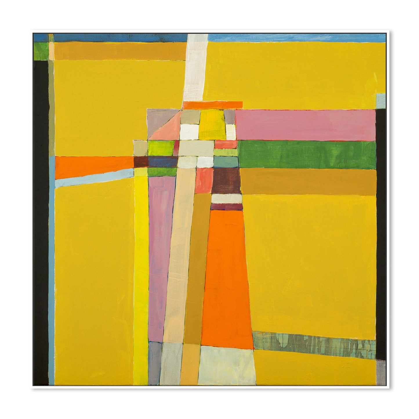 Coloured Angles, Style C, Hand-Painted Canvas