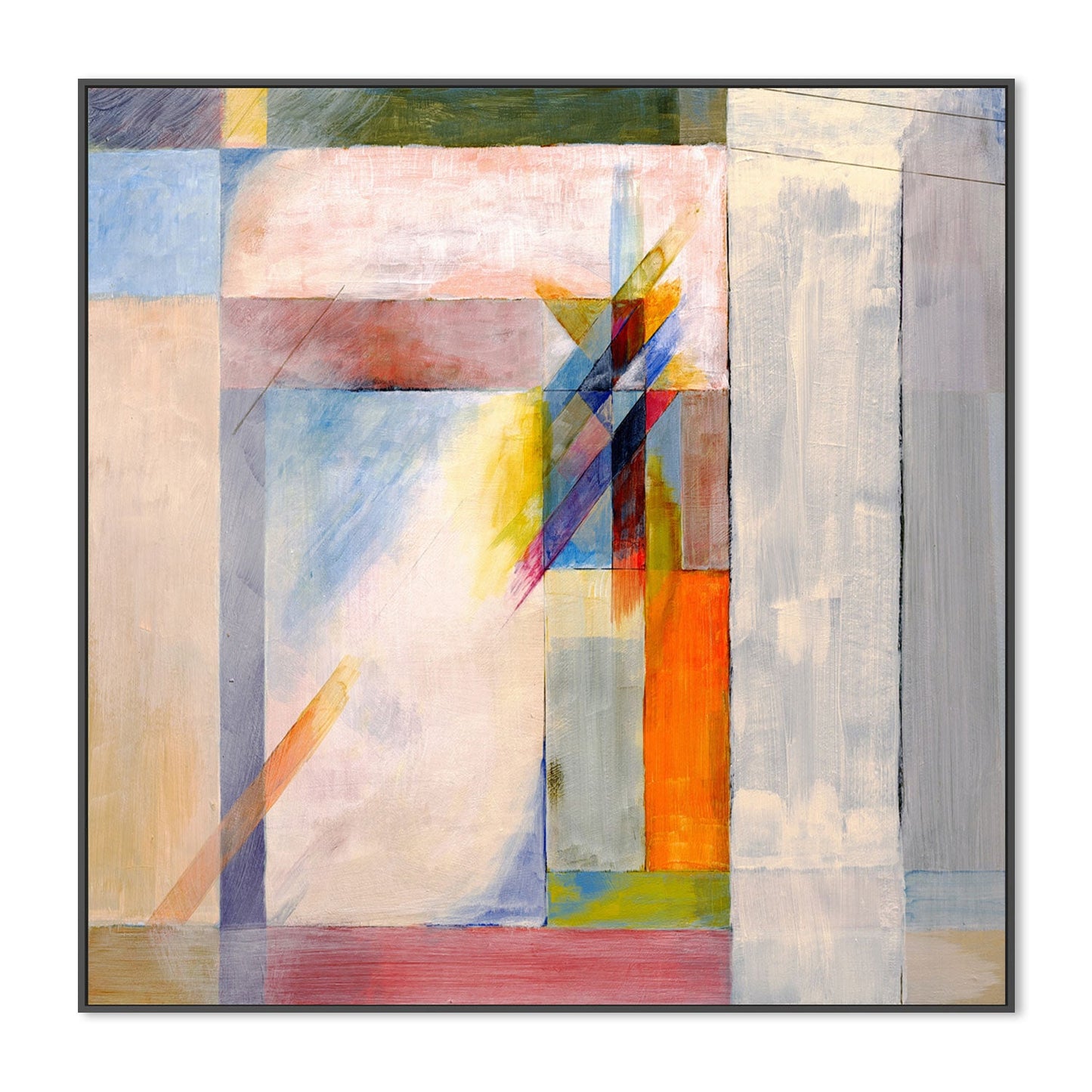 Coloured Angles, Style E, Hand-Painted Canvas