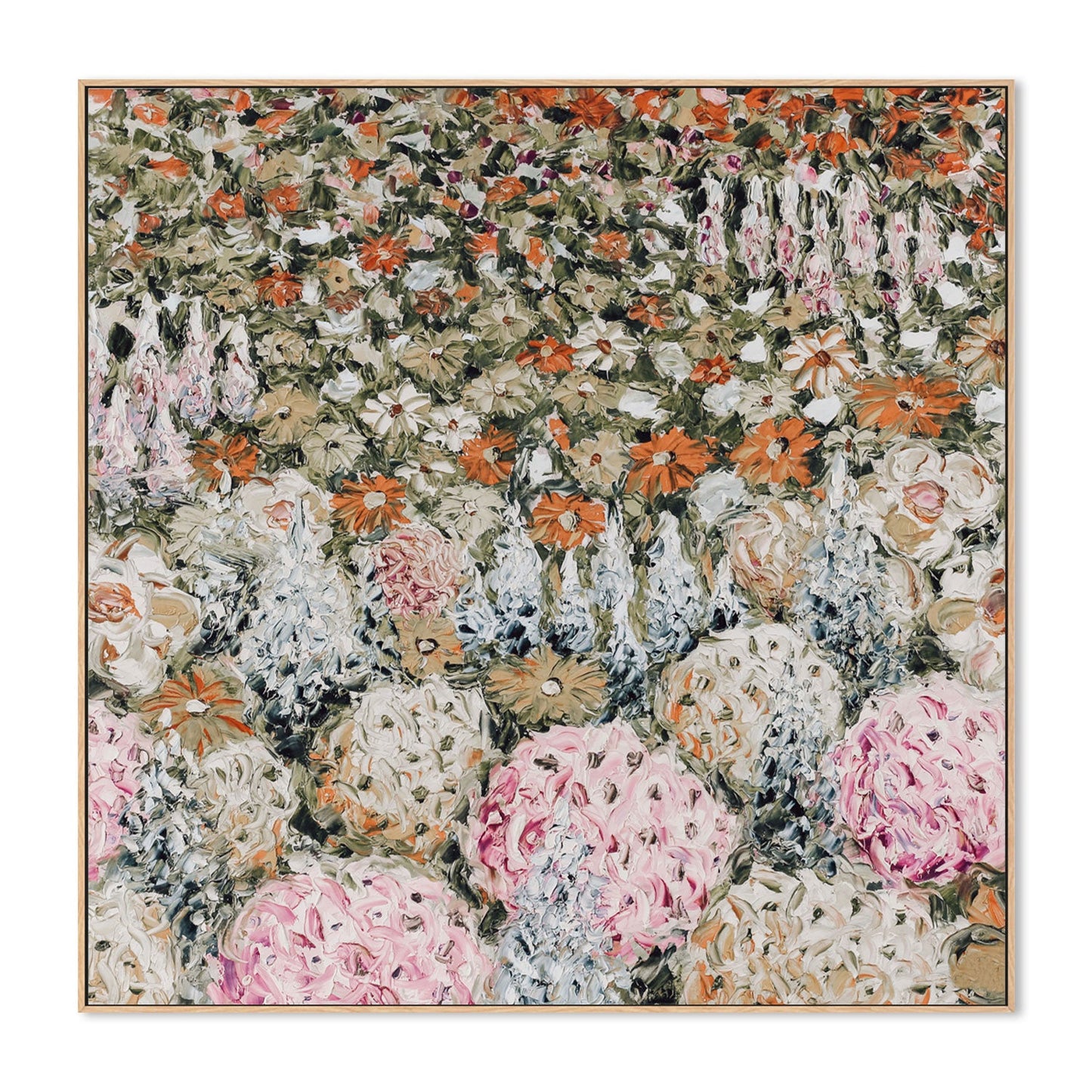 A Field of Flowers, Hand-Painted Canvas
