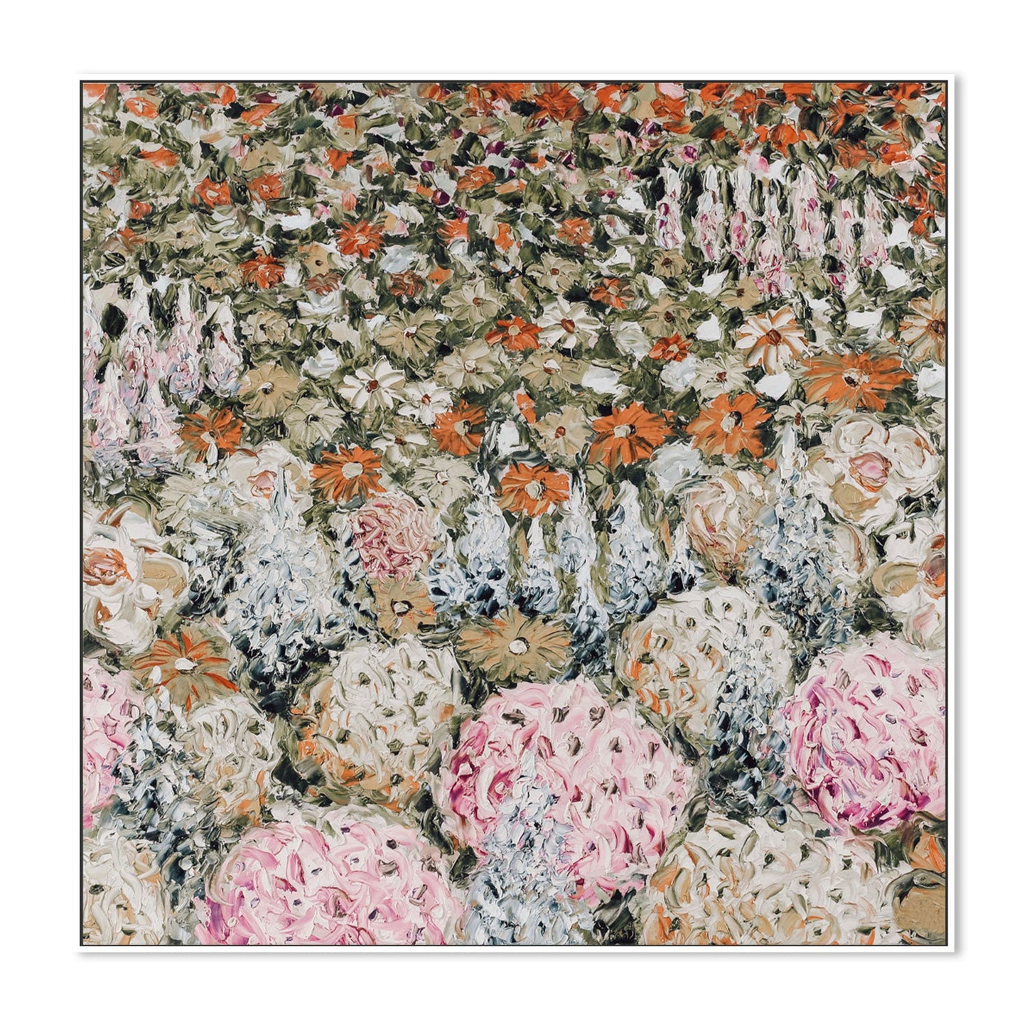 A Field of Flowers, Hand-Painted Canvas