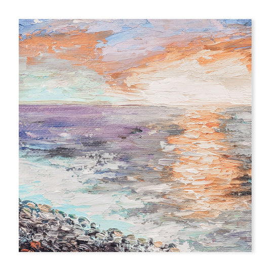 Reflected Sunset, Style B, Hand-Painted Canvas