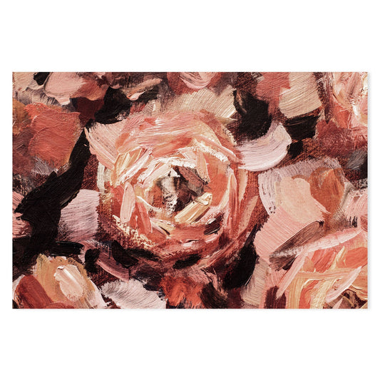 Blushing Roses, Style A, Hand-Painted Canvas