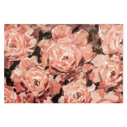 Blushing Roses, Style B, Hand-Painted Canvas