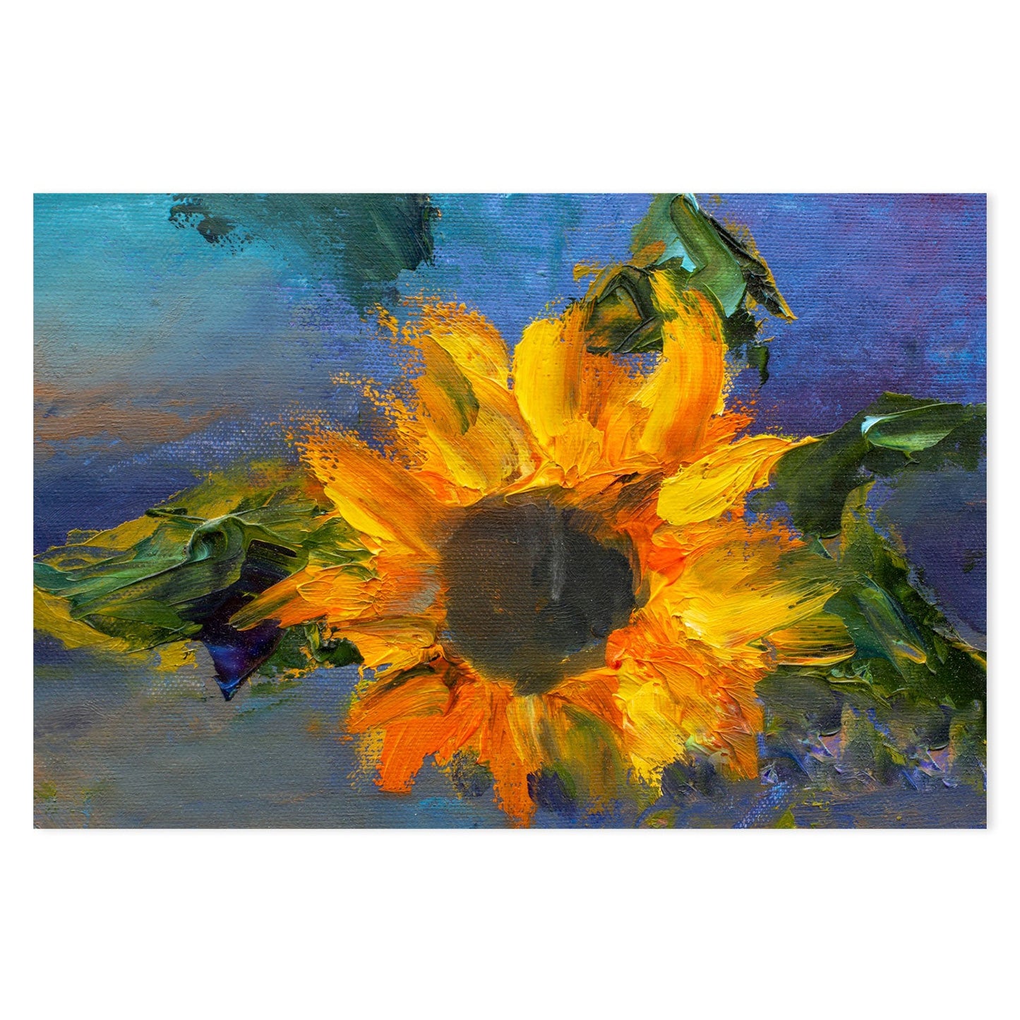 Bright Daisy, Style A, Hand-Painted Canvas