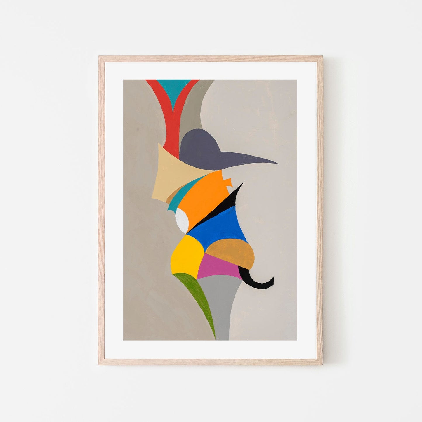 Where Shapes Meet, Hand-Painted Canvas