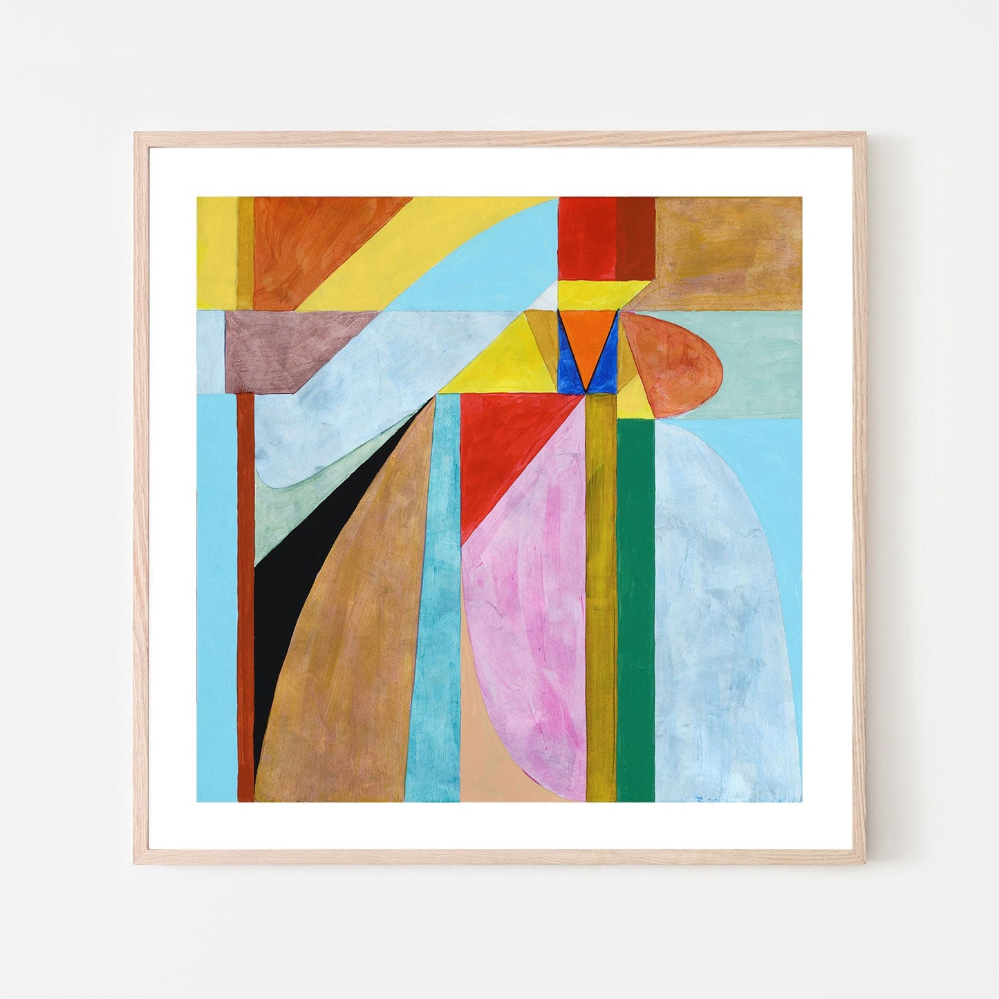 Geometric Concentration, Hand-Painted Canvas