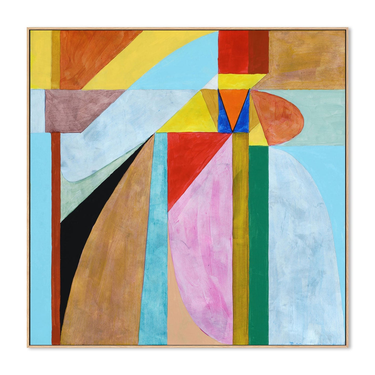 Geometric Concentration, Hand-Painted Canvas