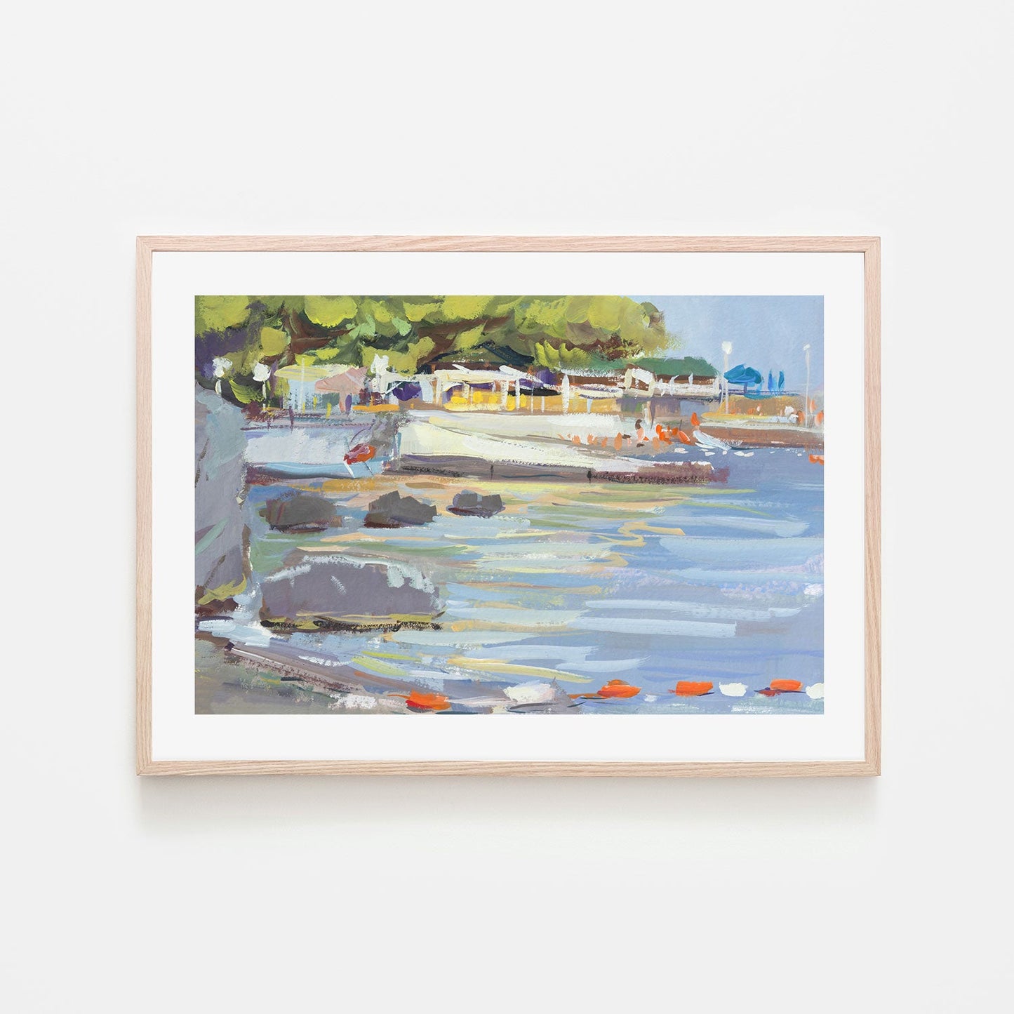 Abstract Dock , Hand-painted Canvas