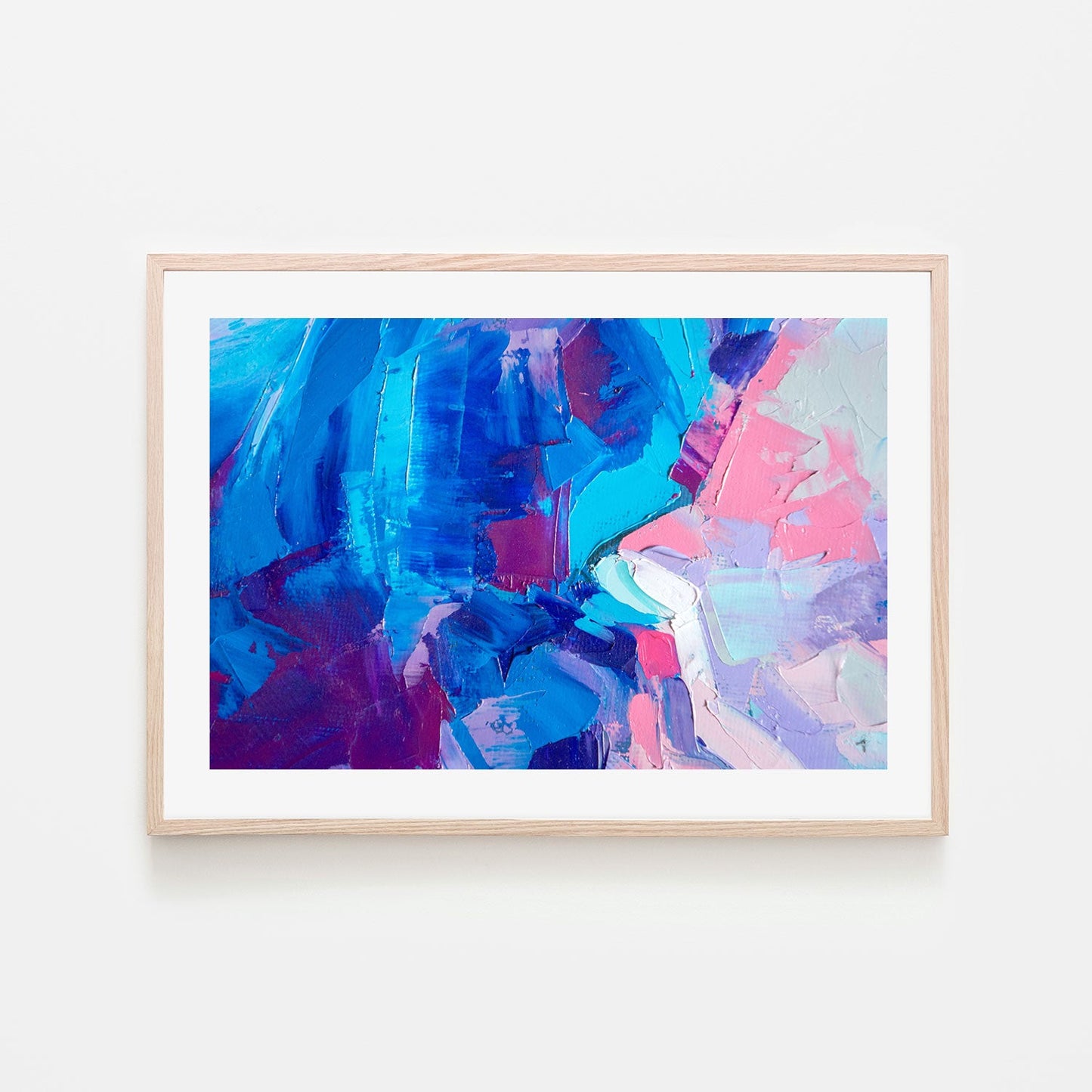 Cobalt And Coral Abstract