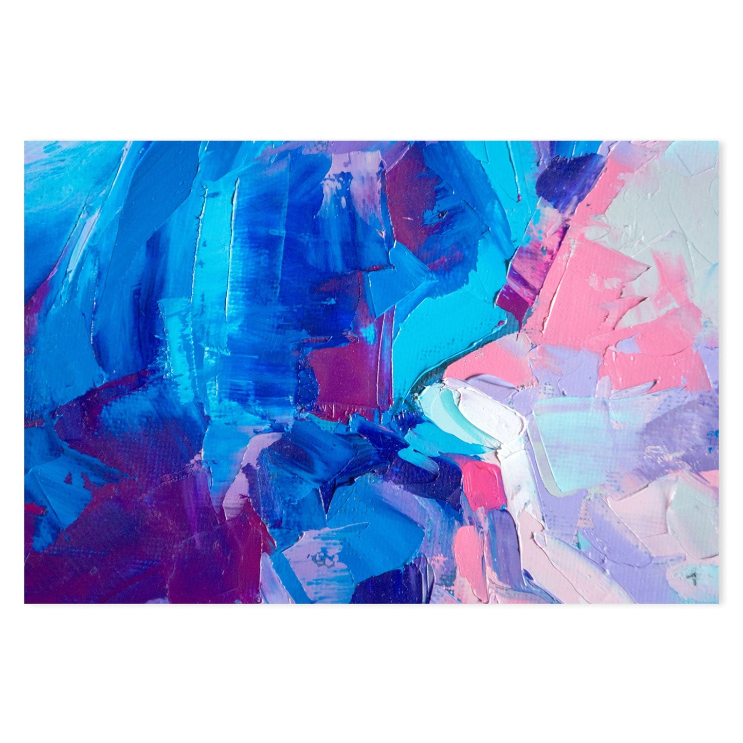 Cobalt And Coral Abstract
