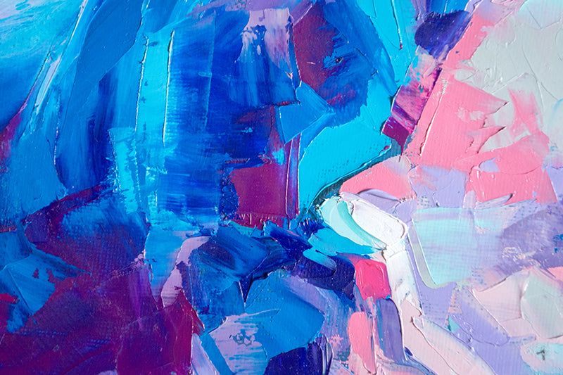 Cobalt And Coral Abstract