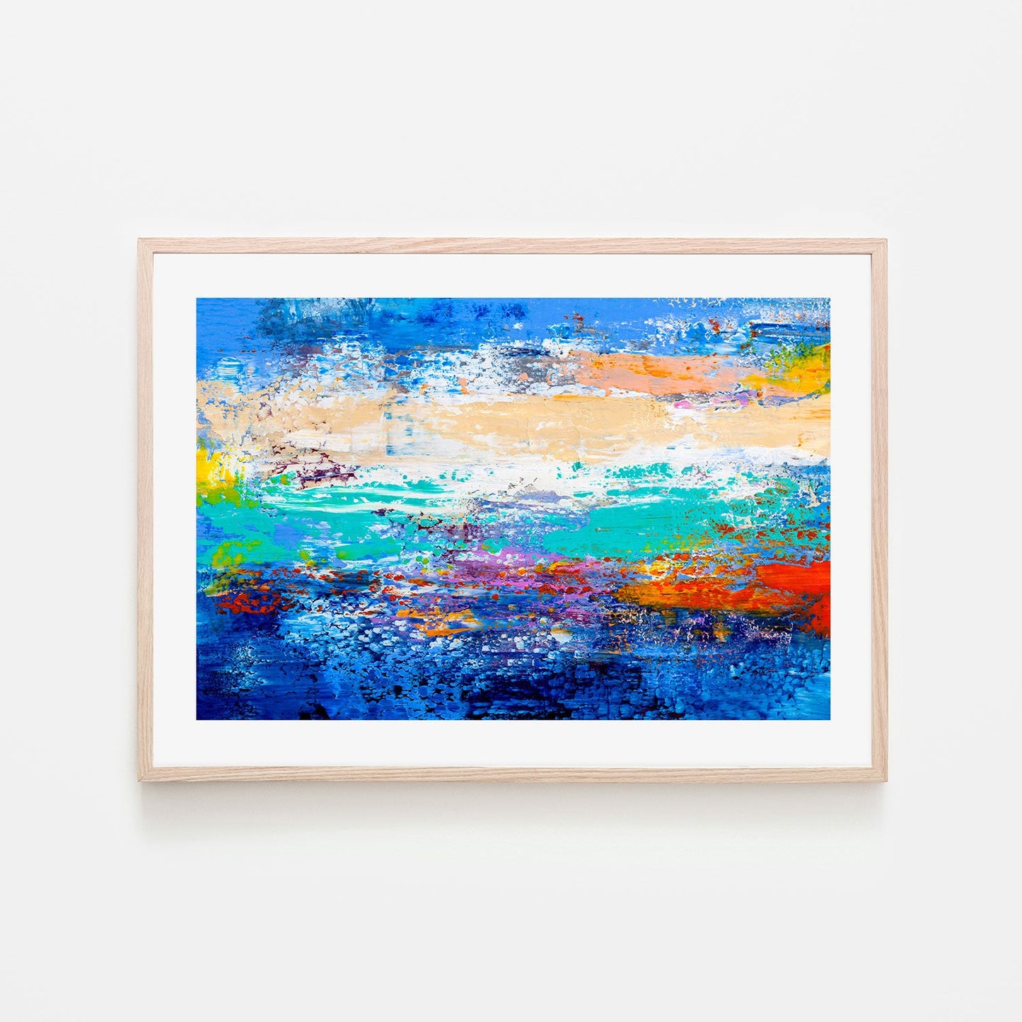 Ocean Coral , Hand-Painted Canvas