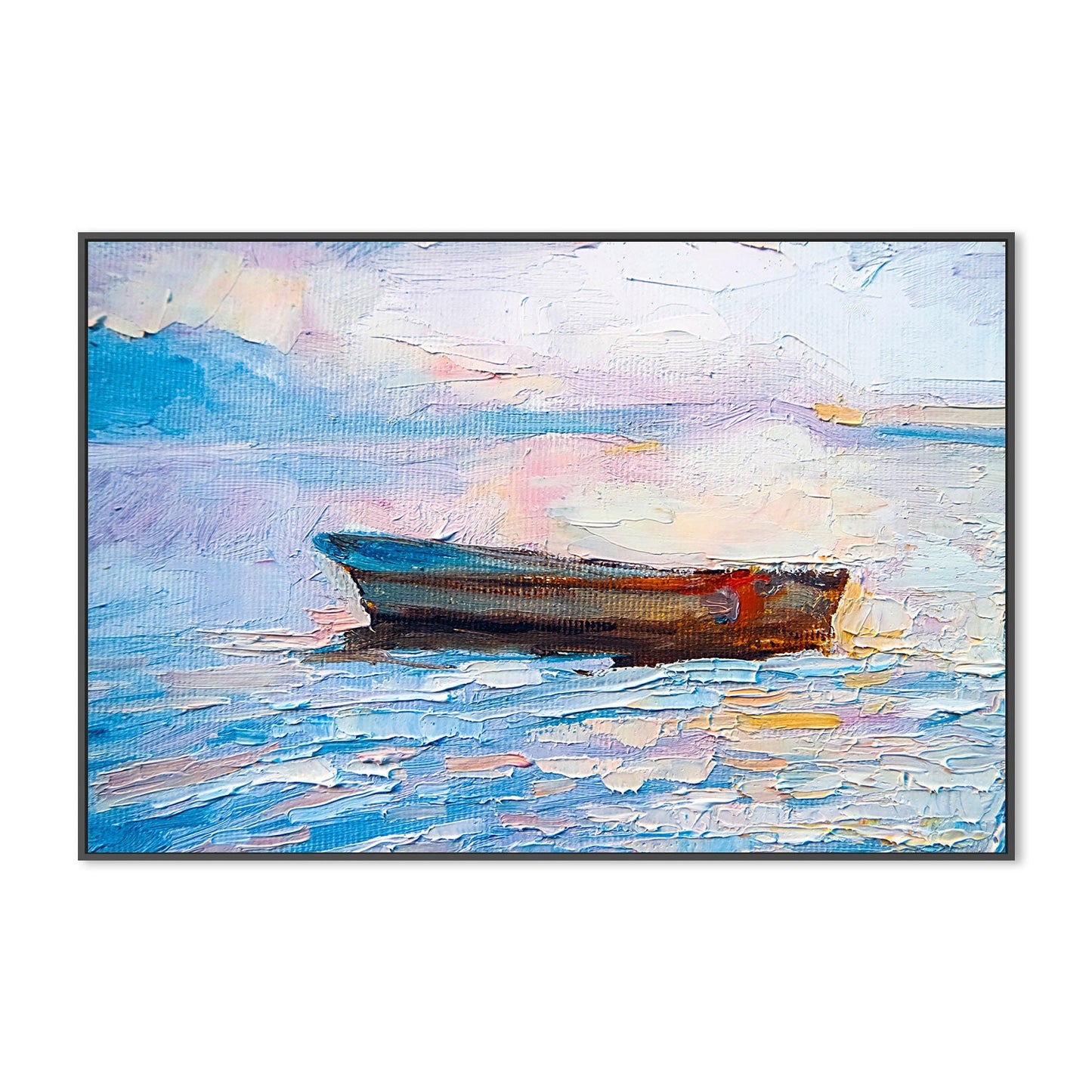 Rowboat , Hand-Painted Canvas