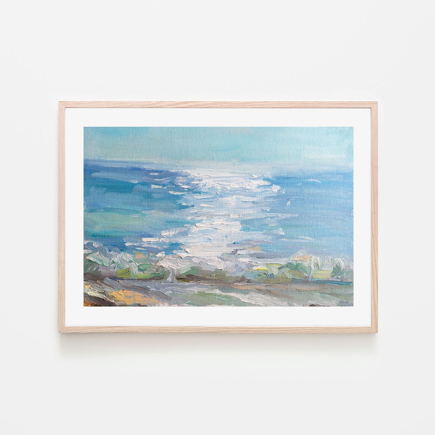 The Glistening Lake , Hand-Painted Canvas