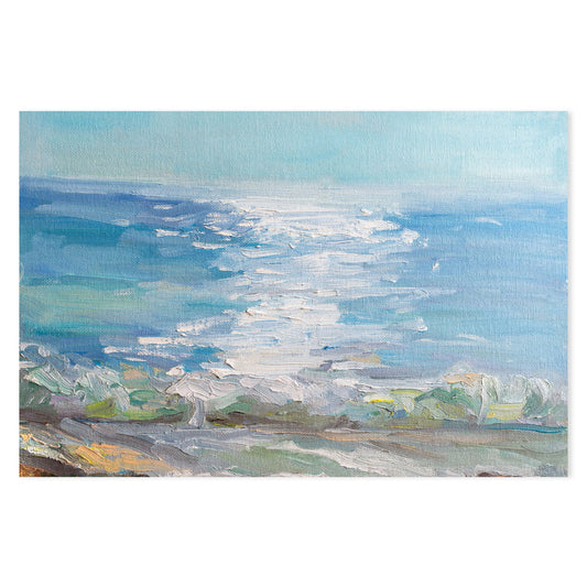 The Glistening Lake , Hand-Painted Canvas