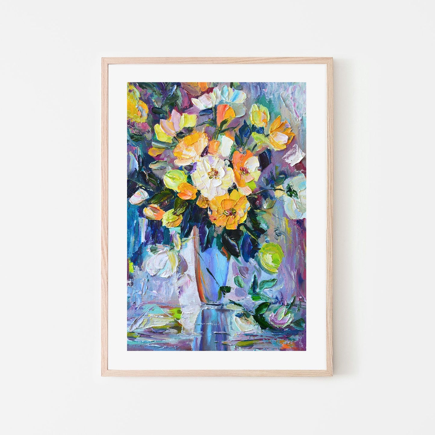 Orange Poppies , Hand-Painted Canvas