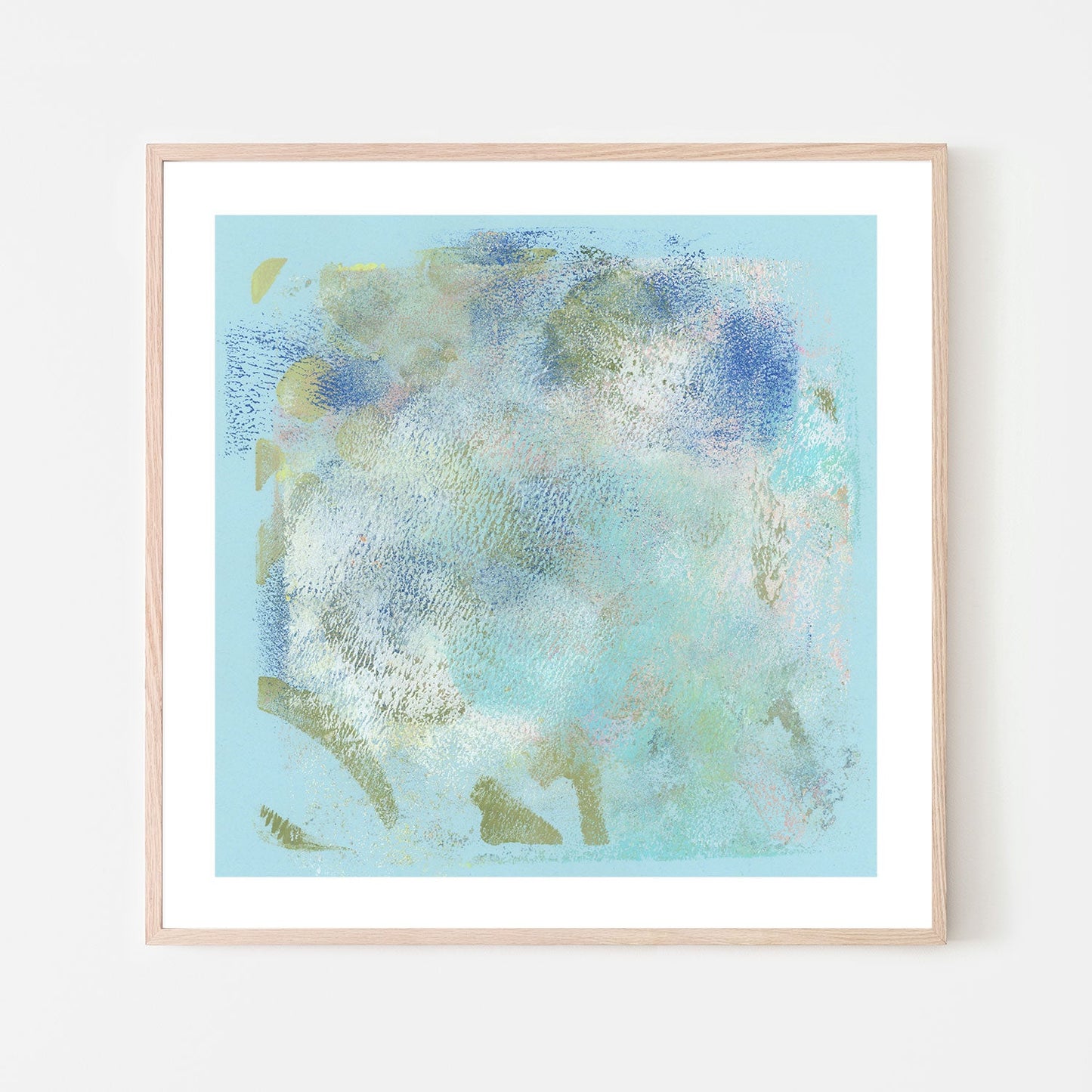 Aqua Mist , Hand-Painted Canvas