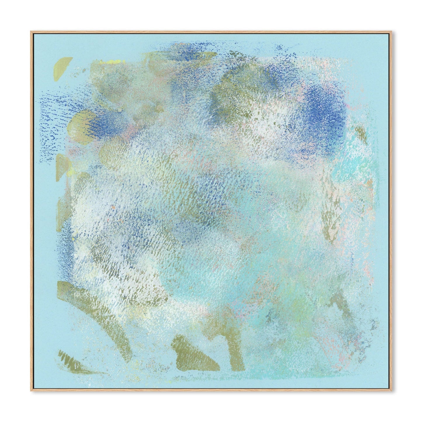 Aqua Mist , Hand-Painted Canvas