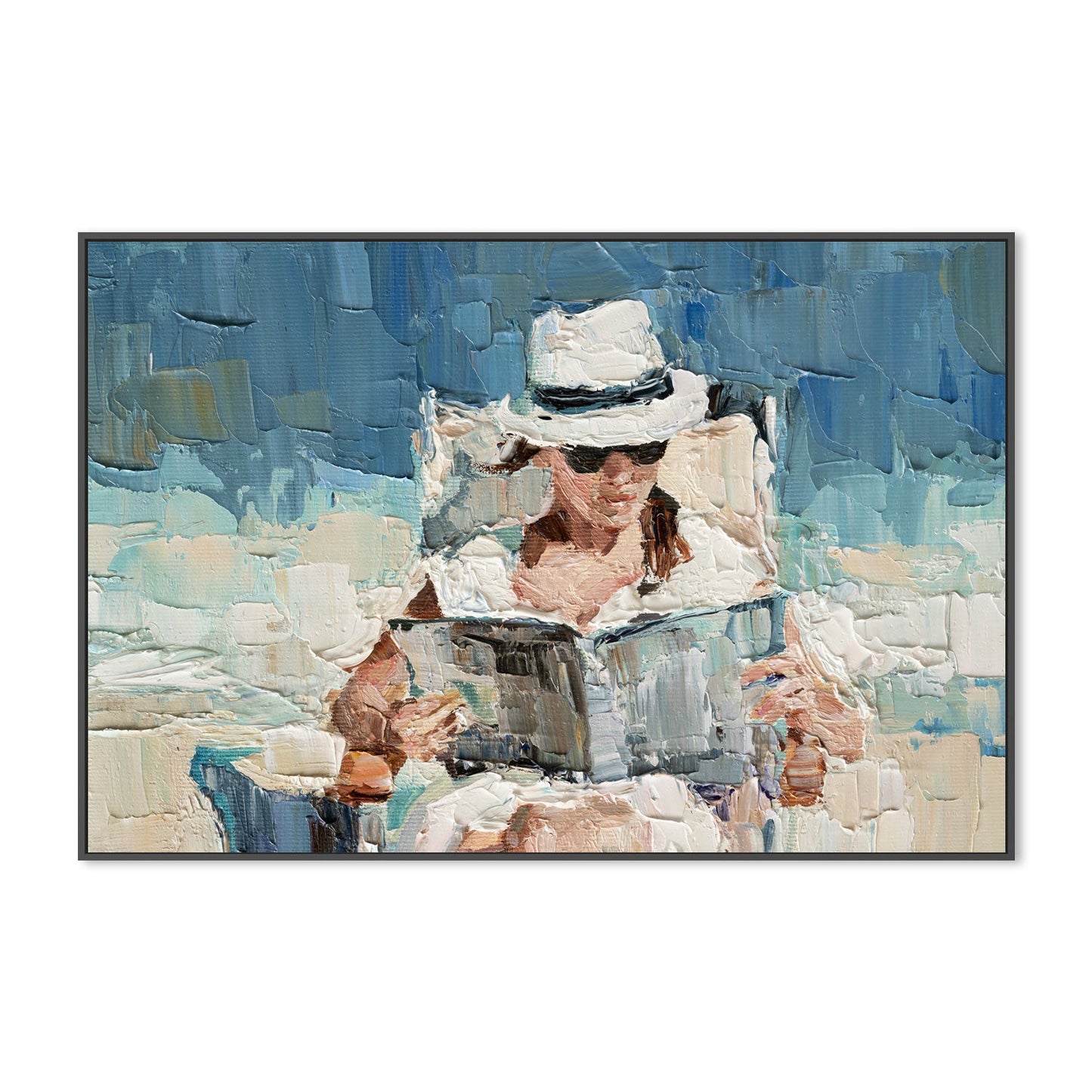 On Vacation , Hand-Painted Canvas