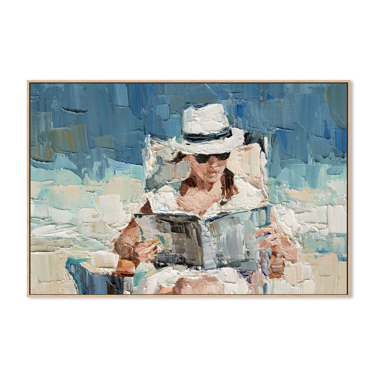 On Vacation , Hand-Painted Canvas