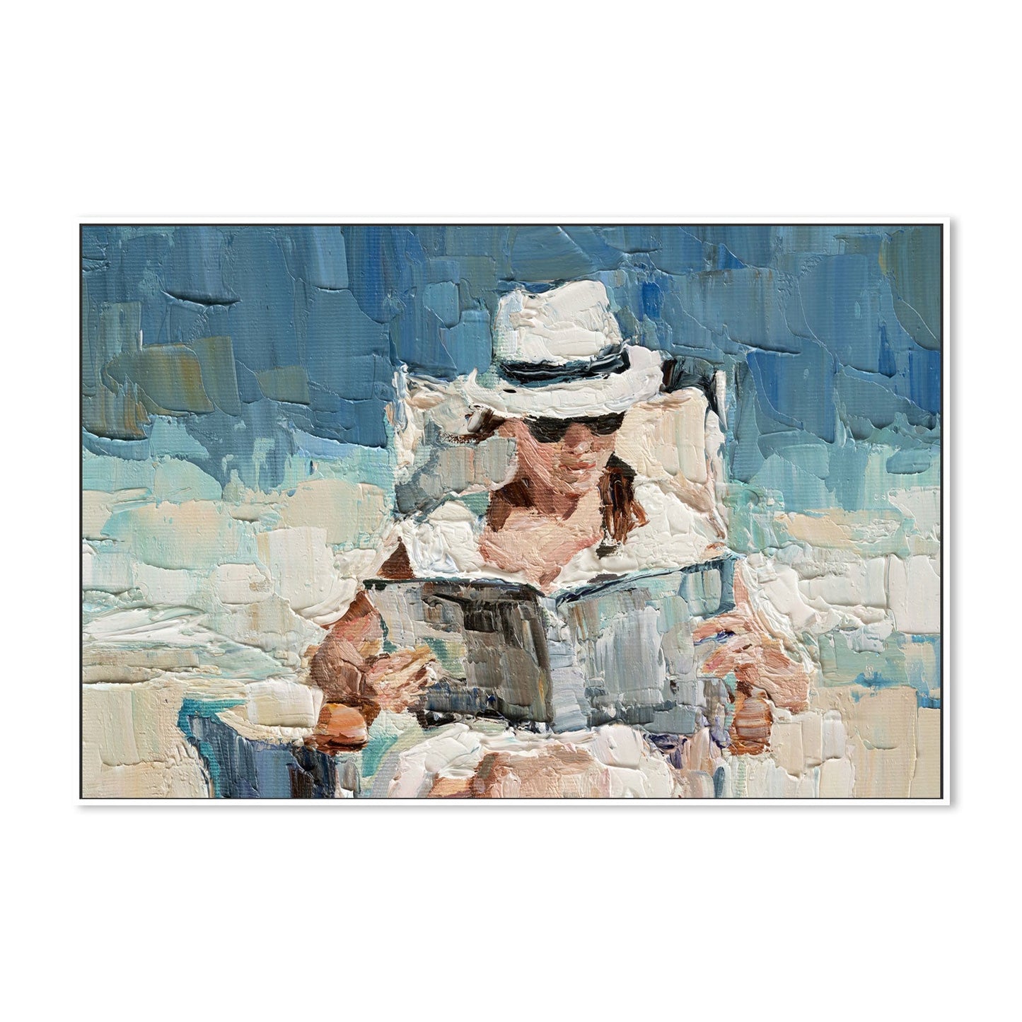 On Vacation , Hand-Painted Canvas