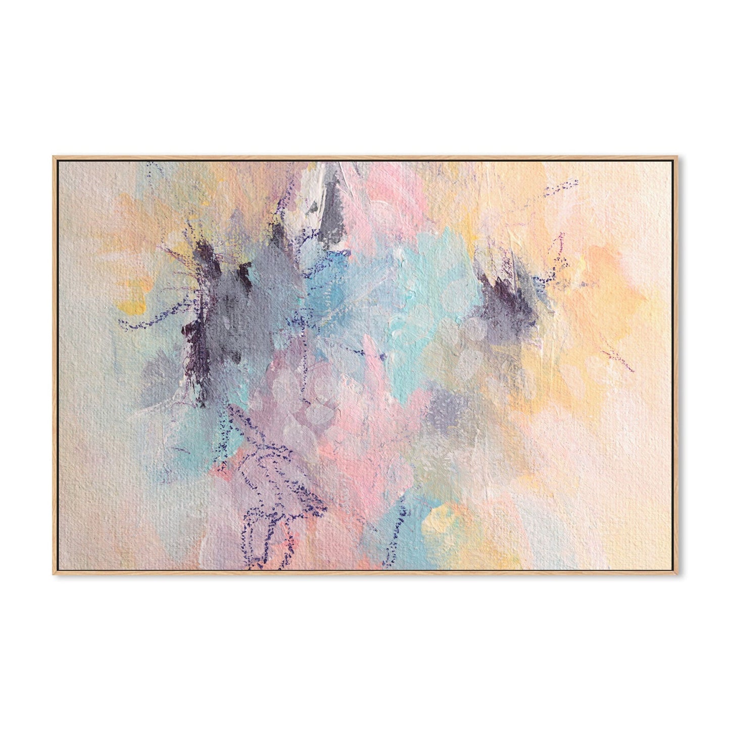 Pastel Confetti, Style C , Hand-Painted Canvas