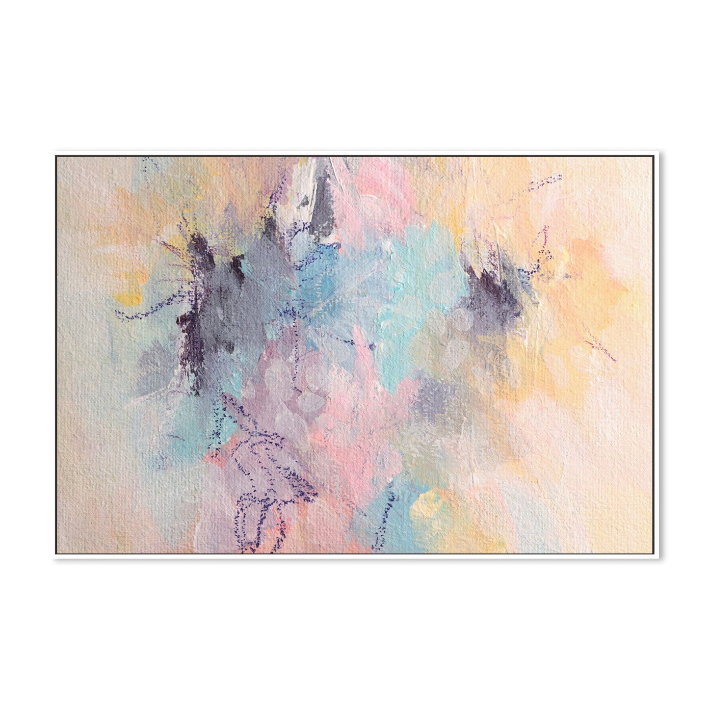 Pastel Confetti, Style C , Hand-Painted Canvas