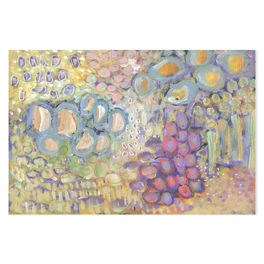Pastel Garden , Hand-Painted Canvas