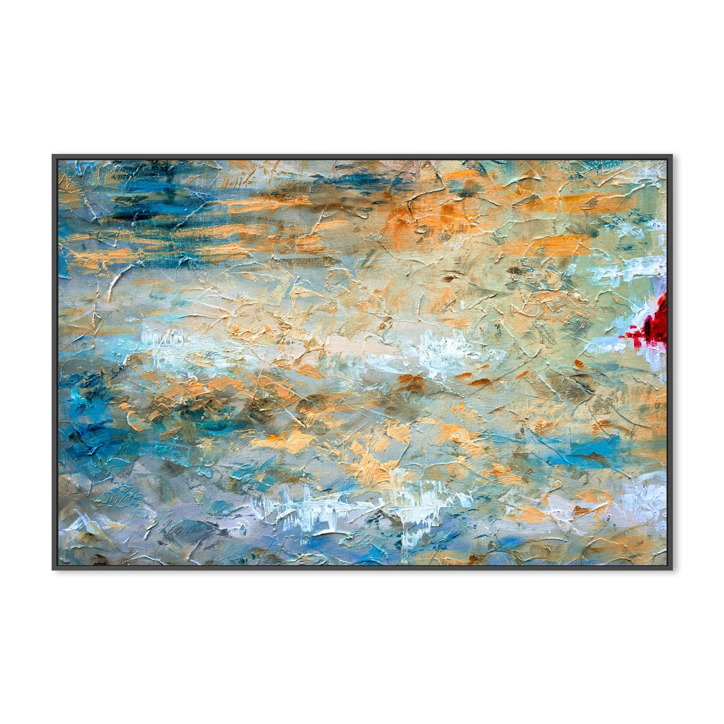 Rocky Surface , Hand-Painted Canvas