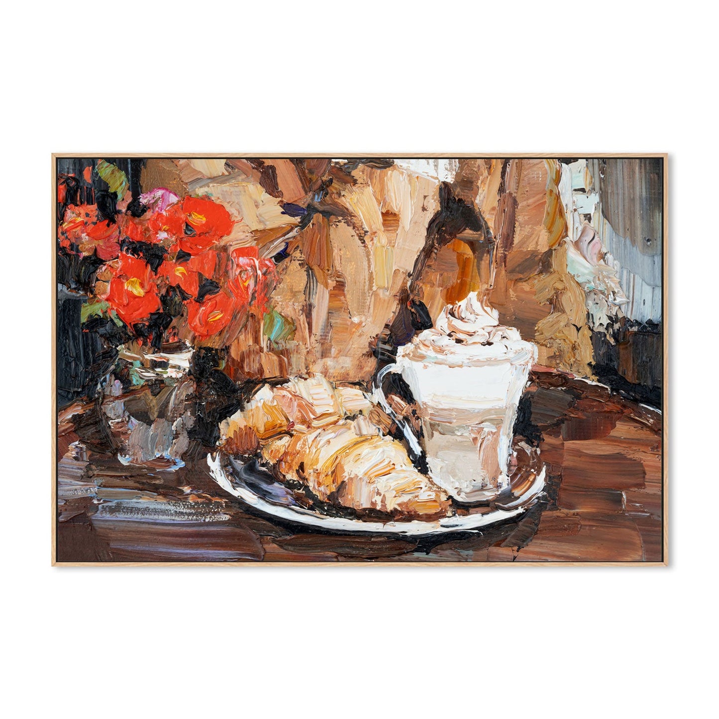 Breakfast In Milan , Hand-Painted Canvas