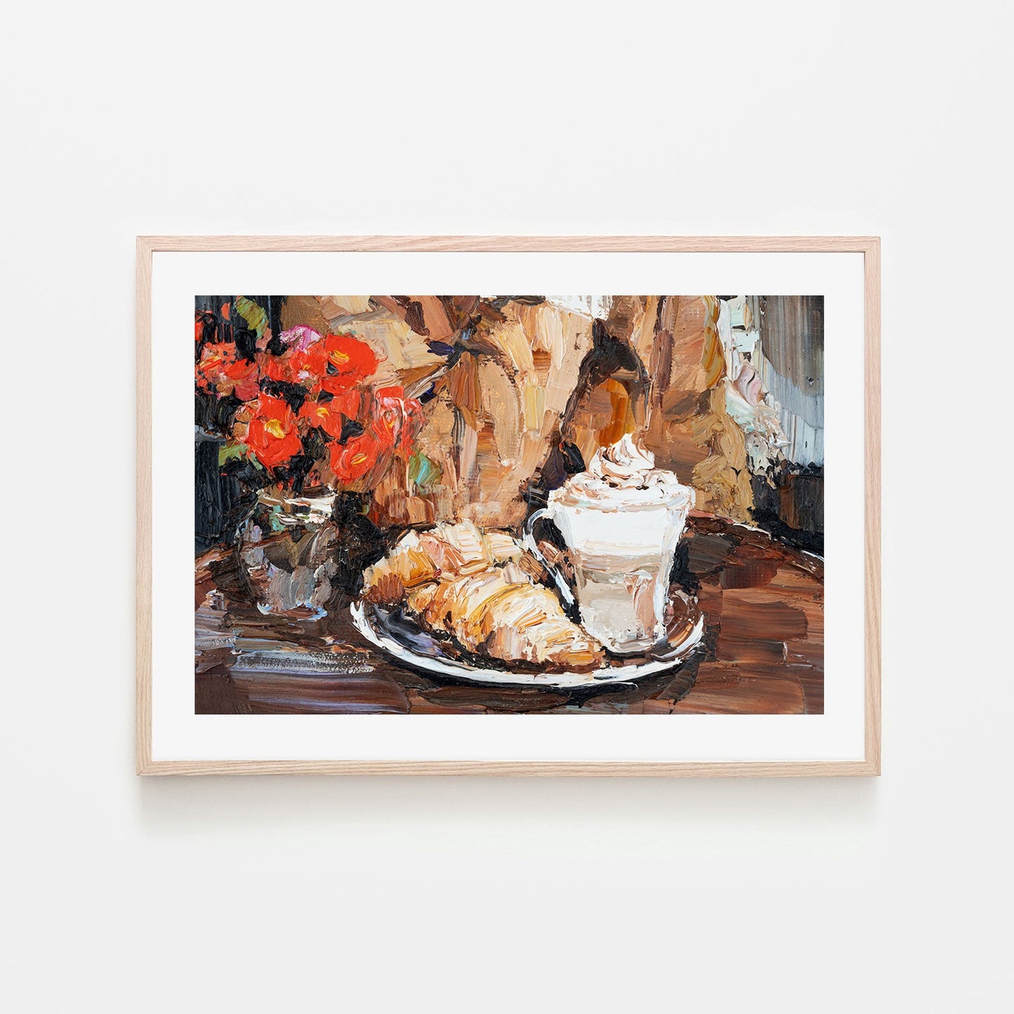 Breakfast In Milan , Hand-Painted Canvas