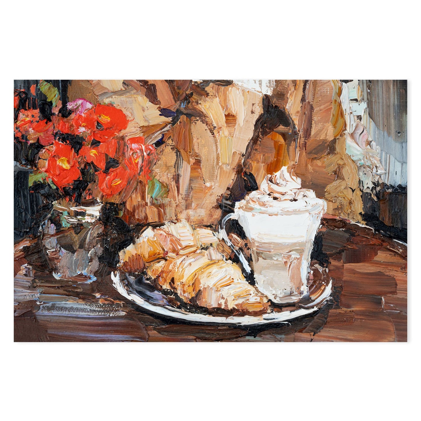 Breakfast In Milan , Hand-Painted Canvas