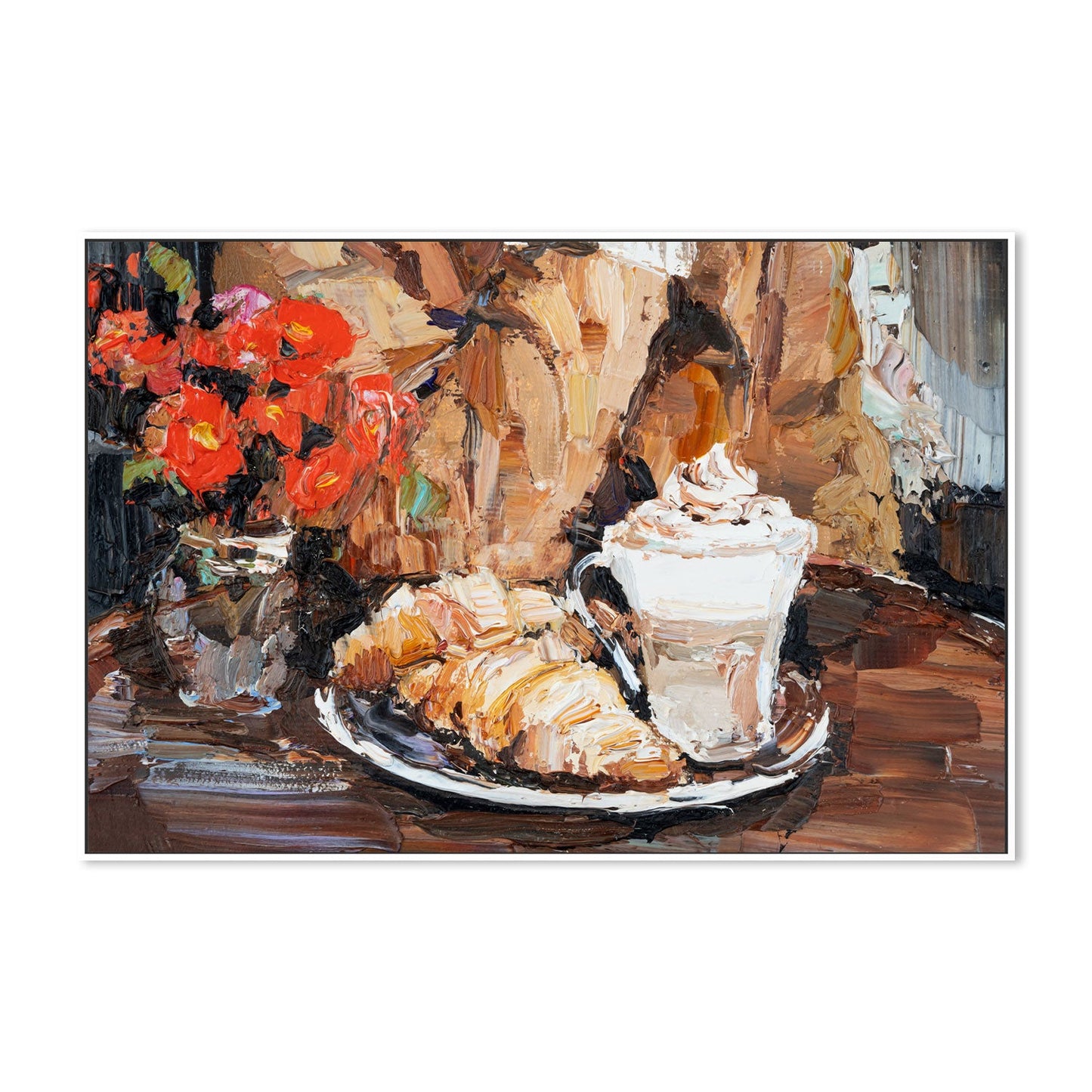 Breakfast In Milan , Hand-Painted Canvas